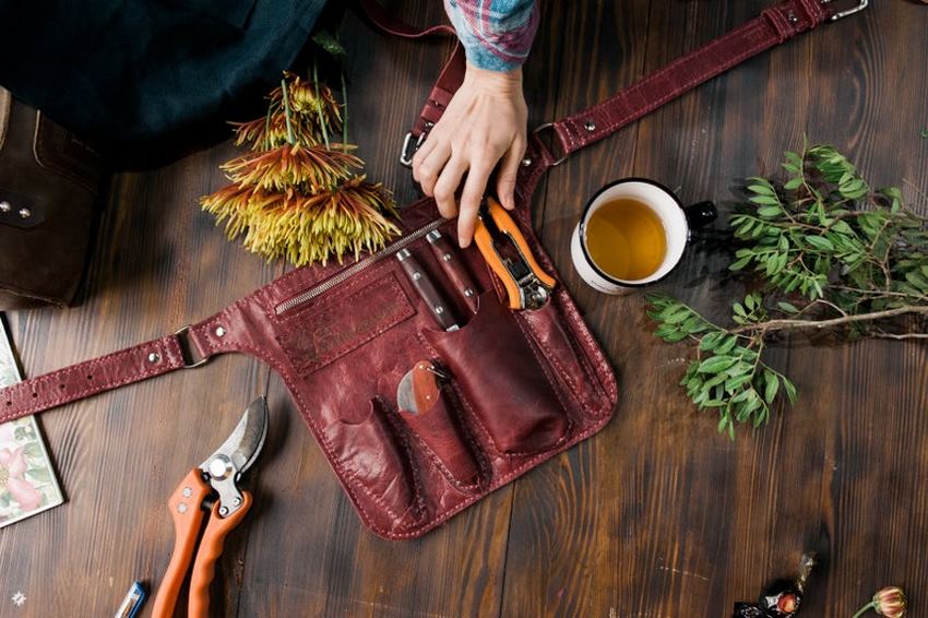 Cinturones de cuero para herramientas de jardinería de mano - EL BLOG DE LA  TABLA