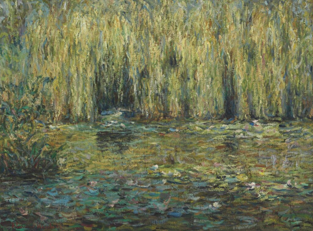 Pintura impresionista de Blanche Hoschedé-Monet en Giverny